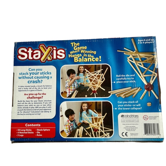 MindWare Staxis The Game Where Winning Hangs in the Balance Wooden Toy 2013 - Picture 3 of 10
